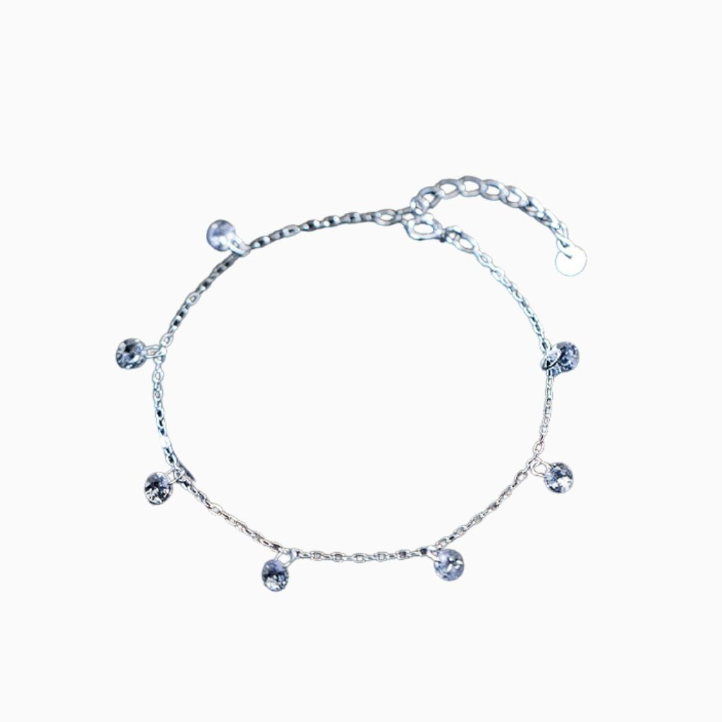 Pulseira de Prata com Cristiais de Zirconia