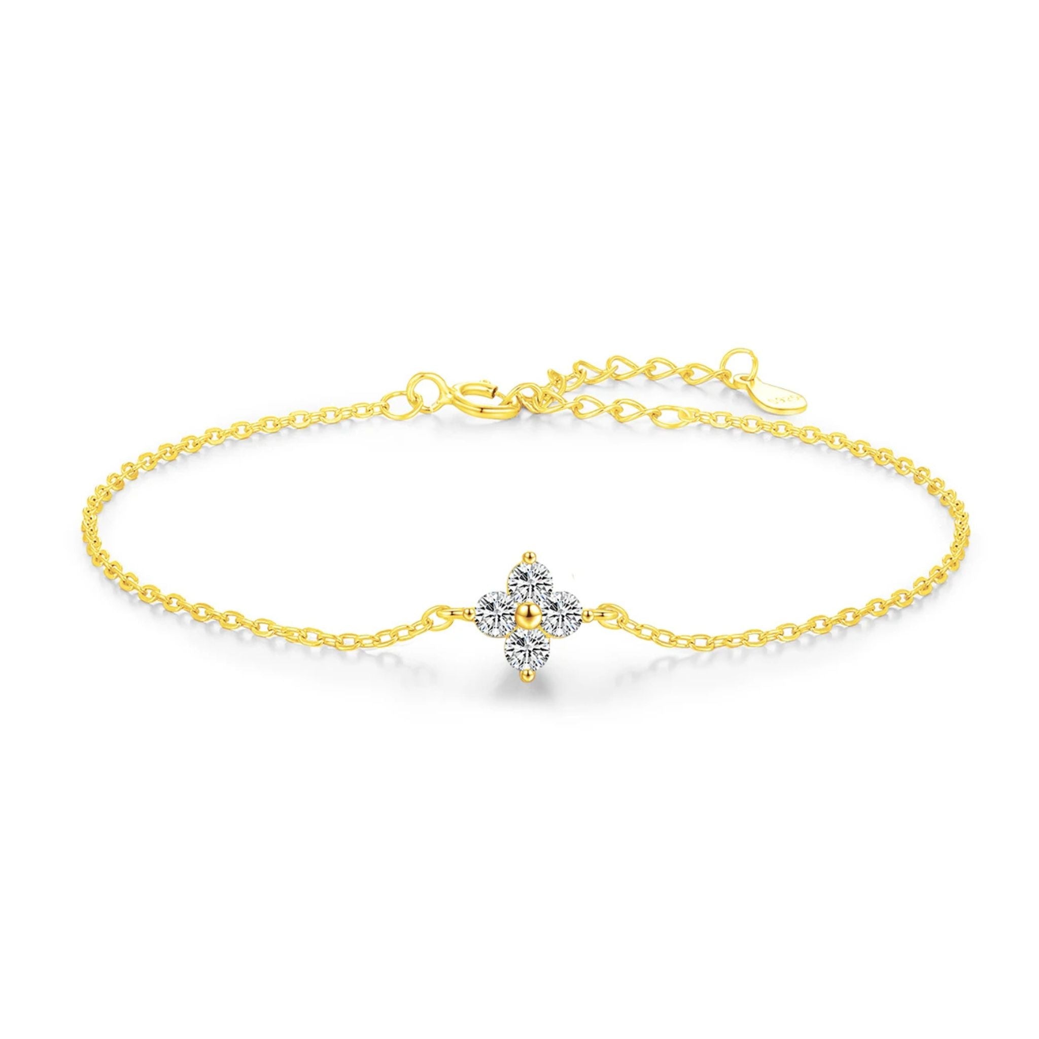 pulseira clover gold