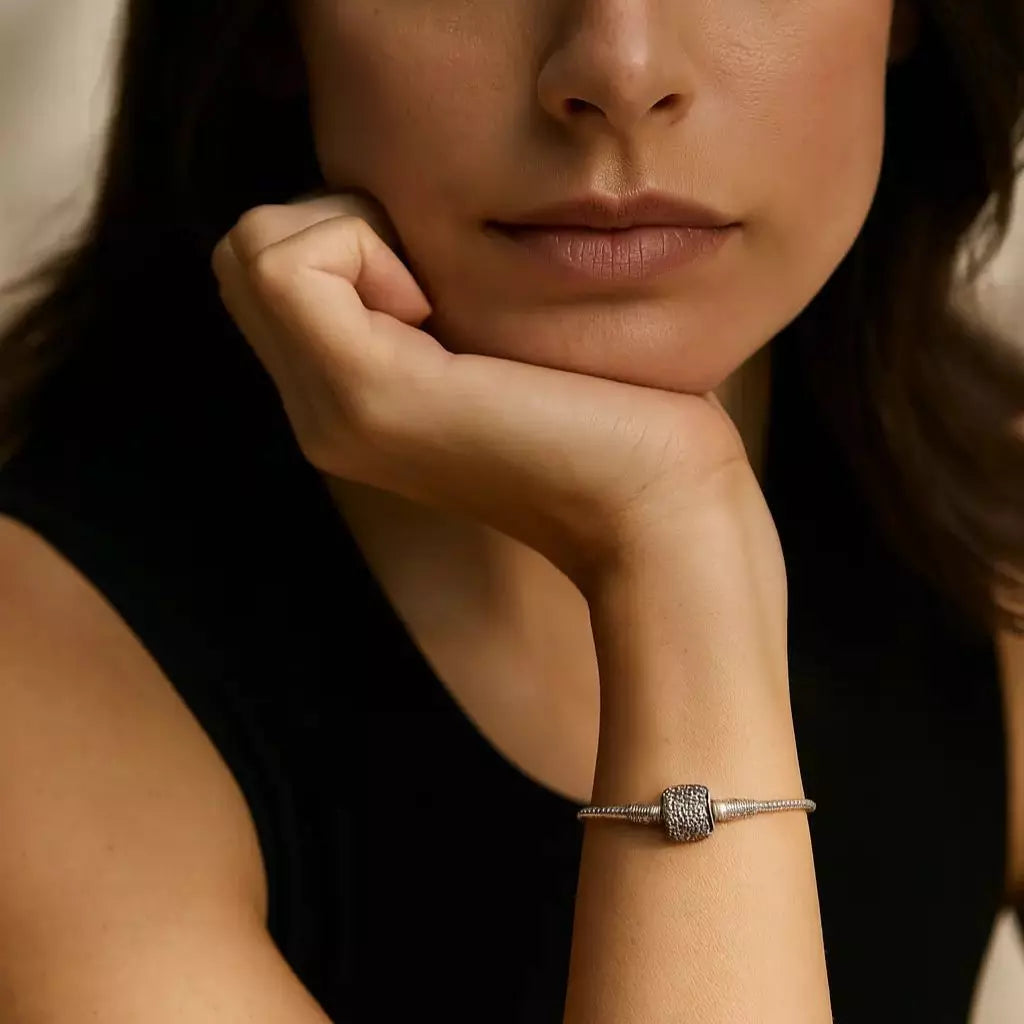 pulseira berloque prata